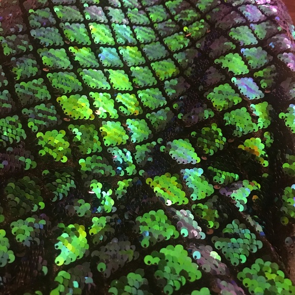 Entry Green/Blue Sequined mini dress Size S - Picture 3 of 3